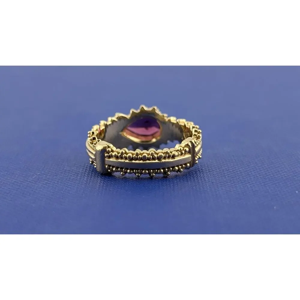 18kt Yellow Gold and Tourmaline Fashion Ring-6.8g